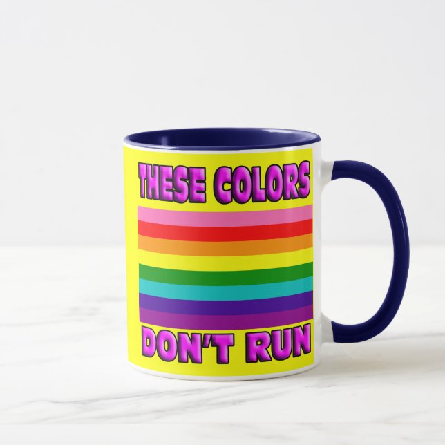Original 8 striped flag LGBT gay pride. Mug (Right)