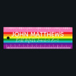 Original 8 Stripes Rainbow Flag LGBT Pattern Ruler<br><div class="desc">Original 8 Stripes Rainbow Flag LGBT Pattern based on the design of Gilbert Baker,  Add Name and Text,  Ruler Gay Pride Month Gift for Teacher or Math Student</div>