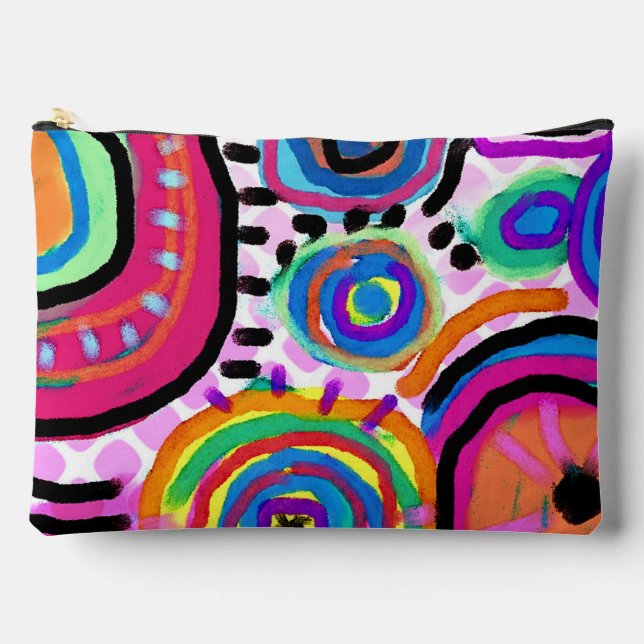 Original Abstract Art Accessories Pouch (Front)