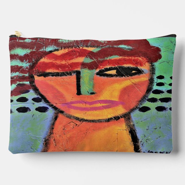 Original Abstract Art  Accessory Pouch (Front)