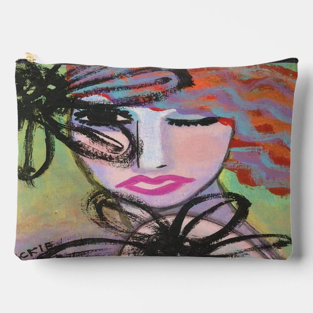 Original Abstract Art Accessory Pouch (Front)