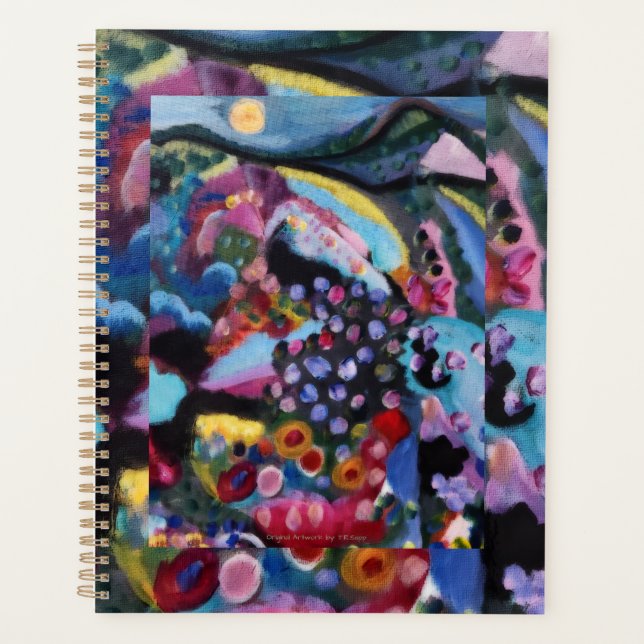 Original Abstract Art by T.R.Sapp Planner (Front)