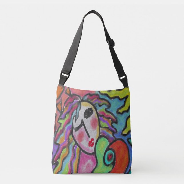 Original Abstract Art Crossbody Bag (Front)