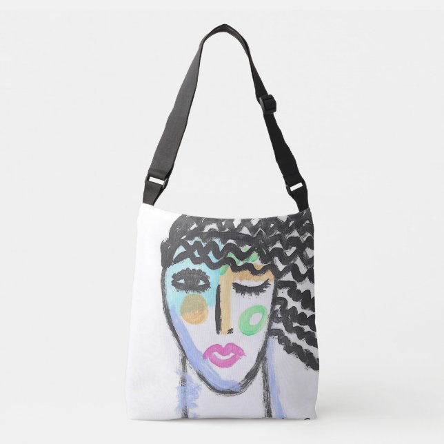 Original Abstract Art Crossbody Bag (Front)