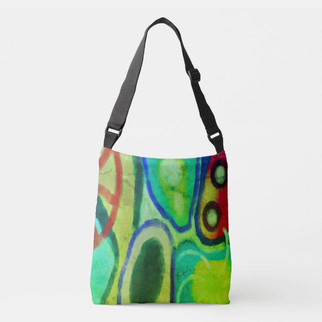 Original Abstract Art Crossbody Bag (Front)