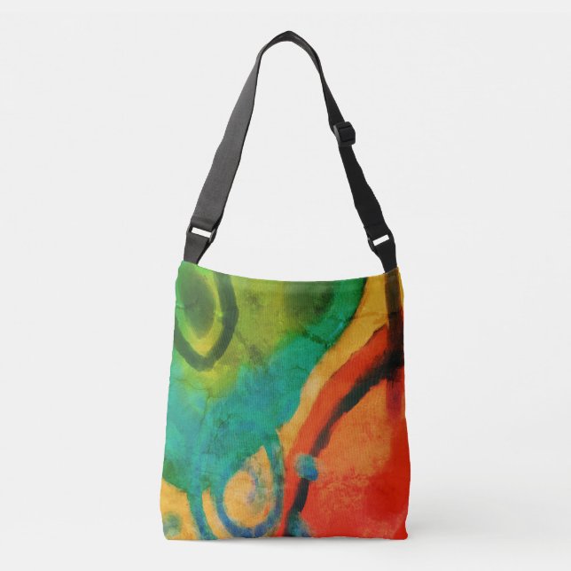 Original Abstract Art Crossbody Bag (Front)