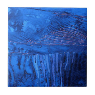 Original Abstract Art Deep Waters #2 Ceramic Tile