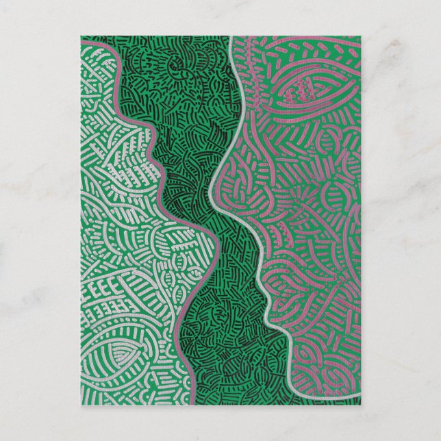 Original abstract art postcard (Front)