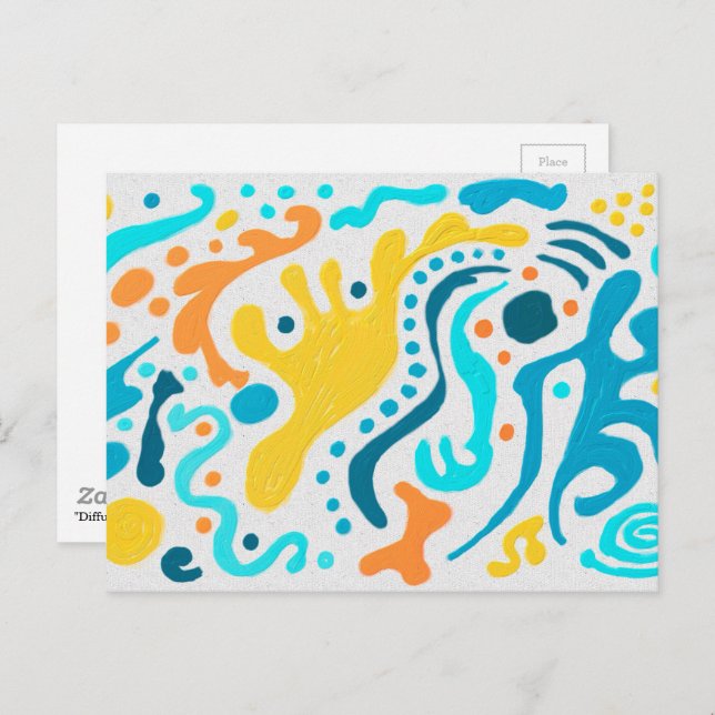 Original Abstract Art Postcard (Front/Back)