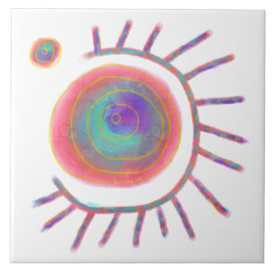 Original Abstract Art Tile