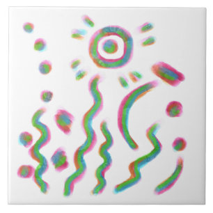 Original Abstract Art Tile