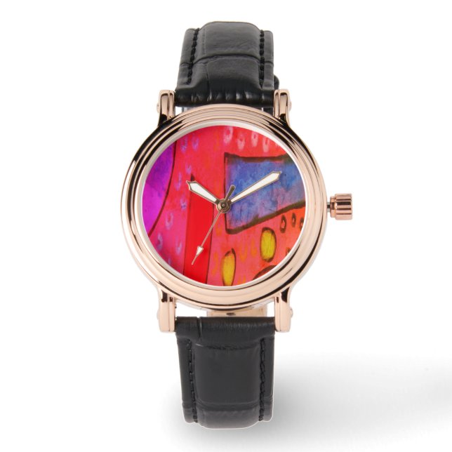 Original Abstract Art to Wear Watch (Front)