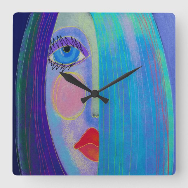 Original Abstract Art Wall Clock (Front)