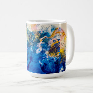 Original Abstract Color Swirl Escape Candle  Coffee Mug