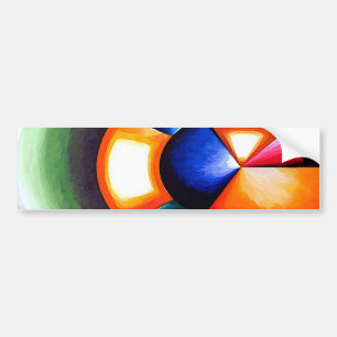 Original Abstract Cubist Art Bumper Sticker