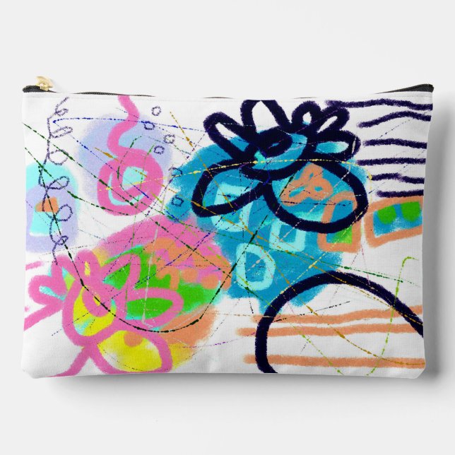 Original Abstract Digital Art Accessory Pouch (Front)