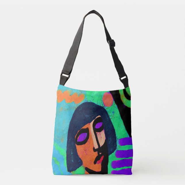 Original Abstract Digital Art Crossbody Bag (Front)