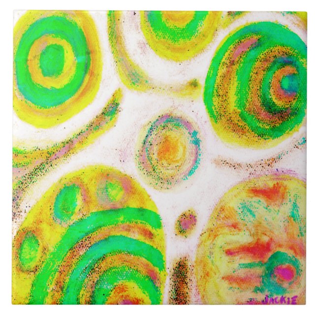 Original Abstract Digital Painting Tile (Front)