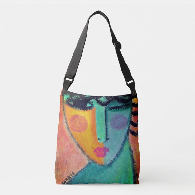 Original Abstract Painting  Crossbody Bag (Front)