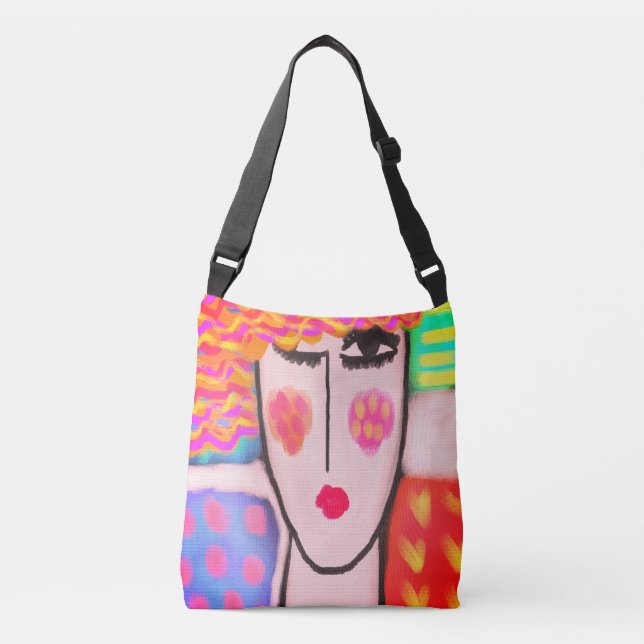Original Abstract Painting Crossbody Bag (Front)