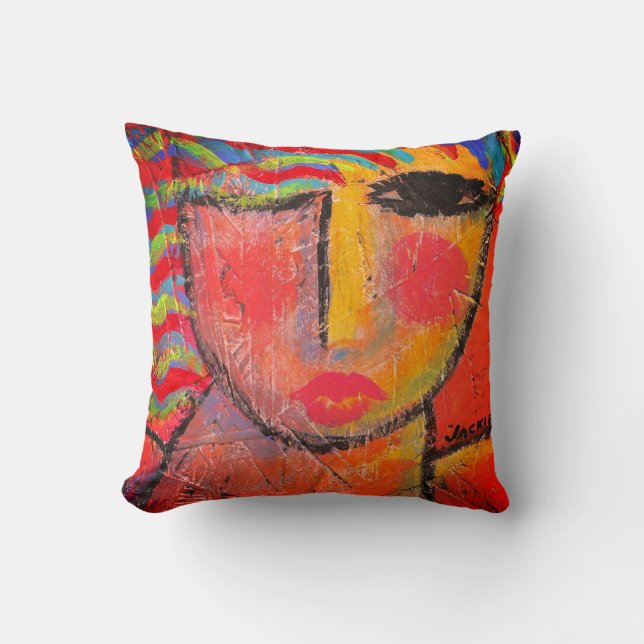 Original Abstract Painting Cushion (Front)