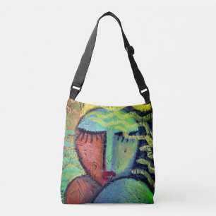 Original Abstract Portrait of a Woman Crossbody Bag