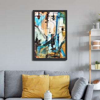 Original Acrylic Painting On Photo Print