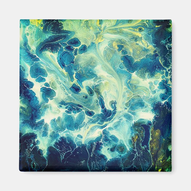 Original Acrylic PourArt Magnet (Front)