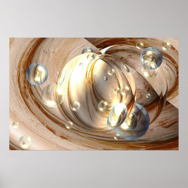 Original  Art - Abstract Balls Print Poster (Front)