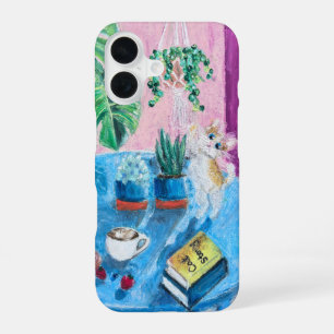 Original art cozy cat phone case