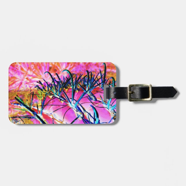 Original art: "Dangerous in Pink" Luggage Tag (Front Horizontal)
