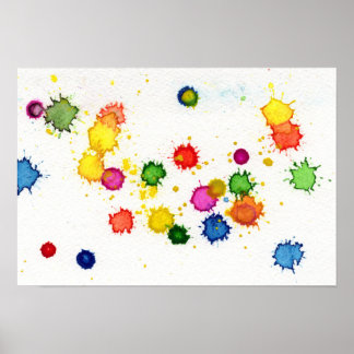 Original Art - Its Raining Paint by Maria Tzamtzi Poster