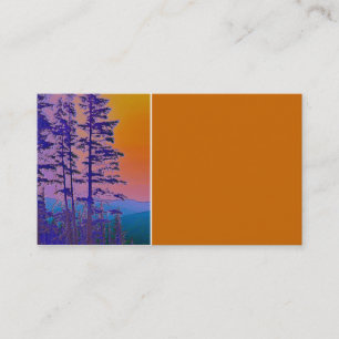 original art mountain pines unique business card
