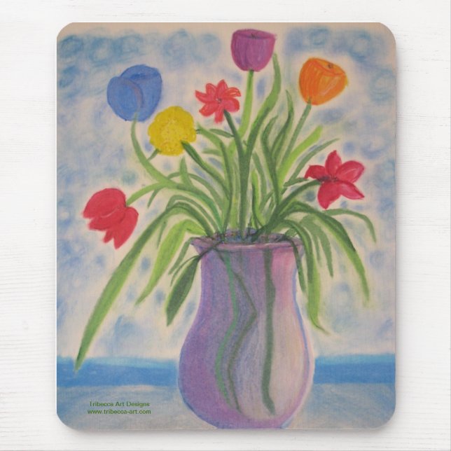 Original art Mouse pad - Purple Vase (Front)