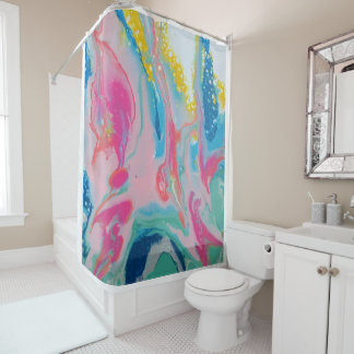 original art "water ballet"  shower curtain