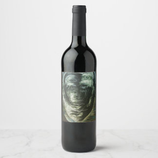 Original art wine label 