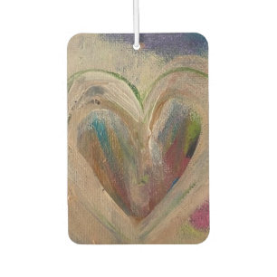 Original Art With Love Quote Car Air Freshener