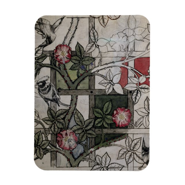 Original artwork for 'Trellis' wallpaper design, 1 Magnet (Vertical)