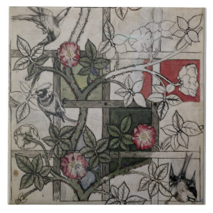 Original artwork for 'Trellis' wallpaper design, 1 Tile