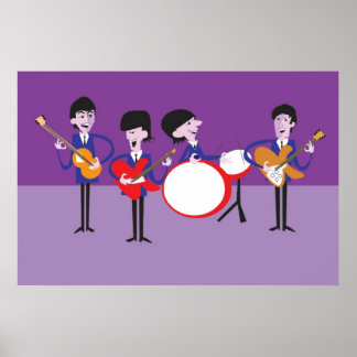 Original Artwork inspired by Fab Four Poster