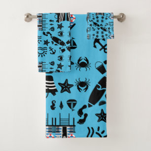 Original Beach Sand And Sea Themed Bath Towel Set