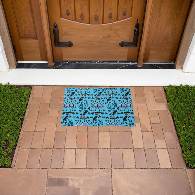 Original Beach Sand And Sea Themed Doormat (Outdoor)