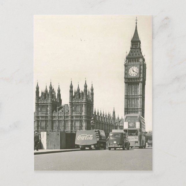 Original Big ben 1953 photo Postcard (Front)