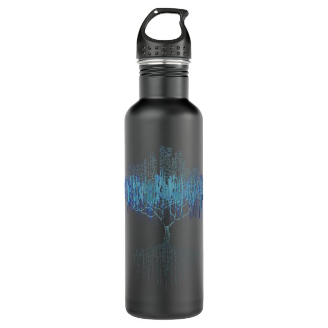 Original Binary Tree Computer Coding Programmer 710 Ml Water Bottle (Front)