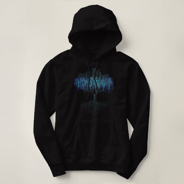 Original Binary Tree Computer Coding Programmer Hoodie (Design Front)