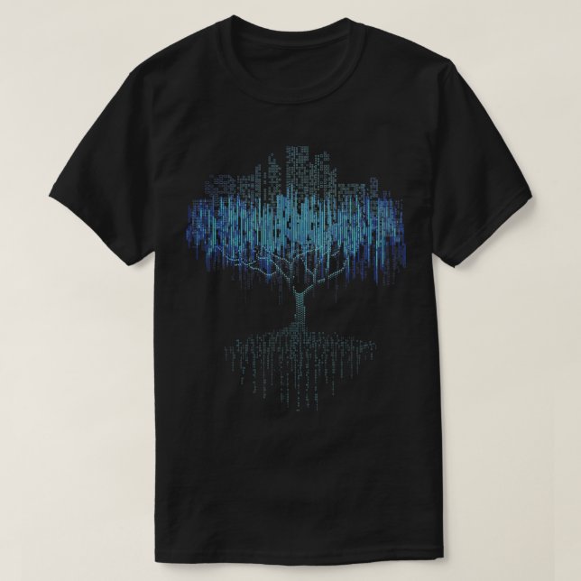Original Binary Tree Computer Coding Programmer T-Shirt (Design Front)