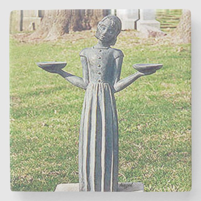 ORIGINAL Bird Girl In Cemetery Savannah Ga.Coaster Stone Coaster (Front)