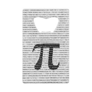 Original black number pi day mathematical symbol