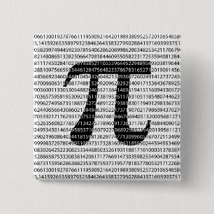 Original black number pi day mathematical symbol 15 cm square badge