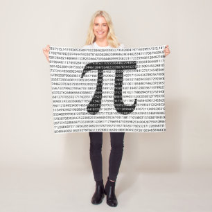 Original black number pi day mathematical symbol fleece blanket